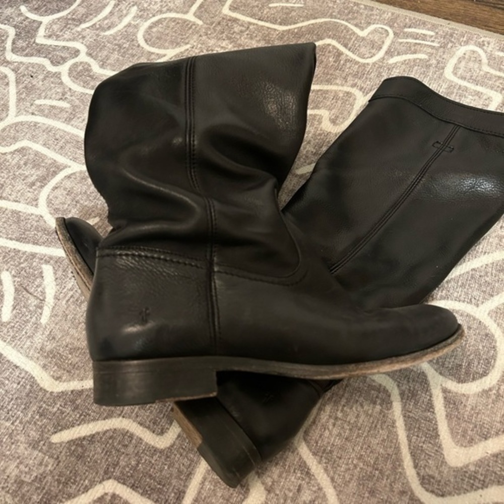 Frye Black Tall Riding Boots - Picture 4 of 7